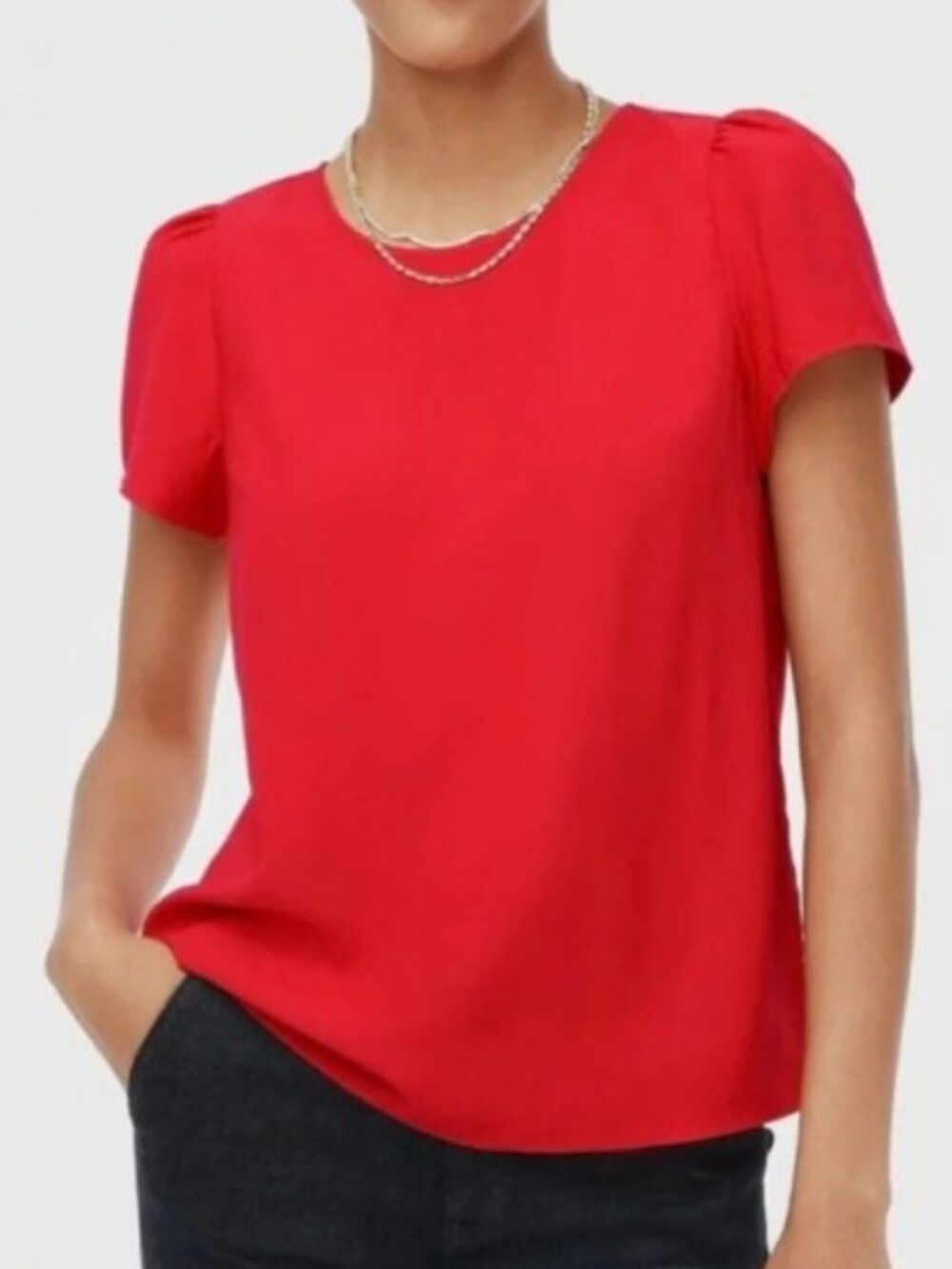 J. Crew Factory Short sleeve crepe top